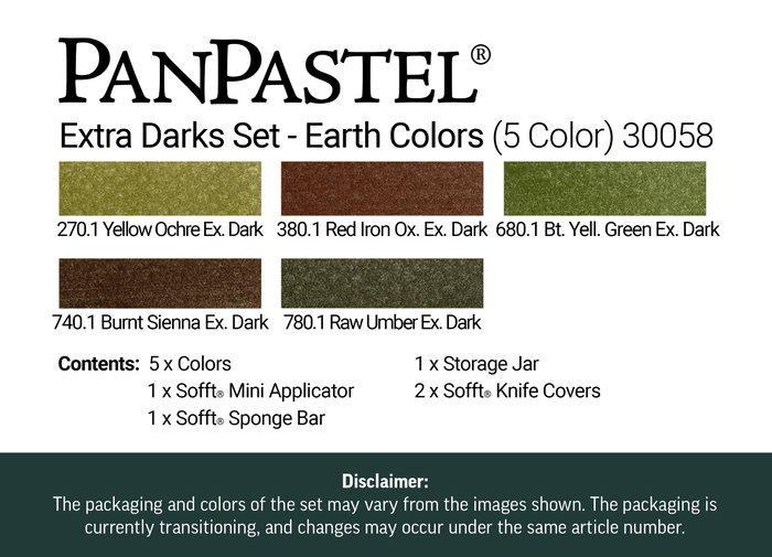 Panpastel 5 - Tonos Extra Oscuros - Colores Tierra Panpastel 5 - Tonos Extra Oscuros - Colores Tierra